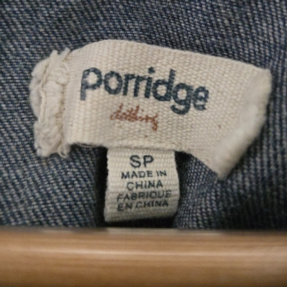 Porridge Short-Sleeve Denim Swing Mini Dress By Anthropologie - Picture 3 of 6